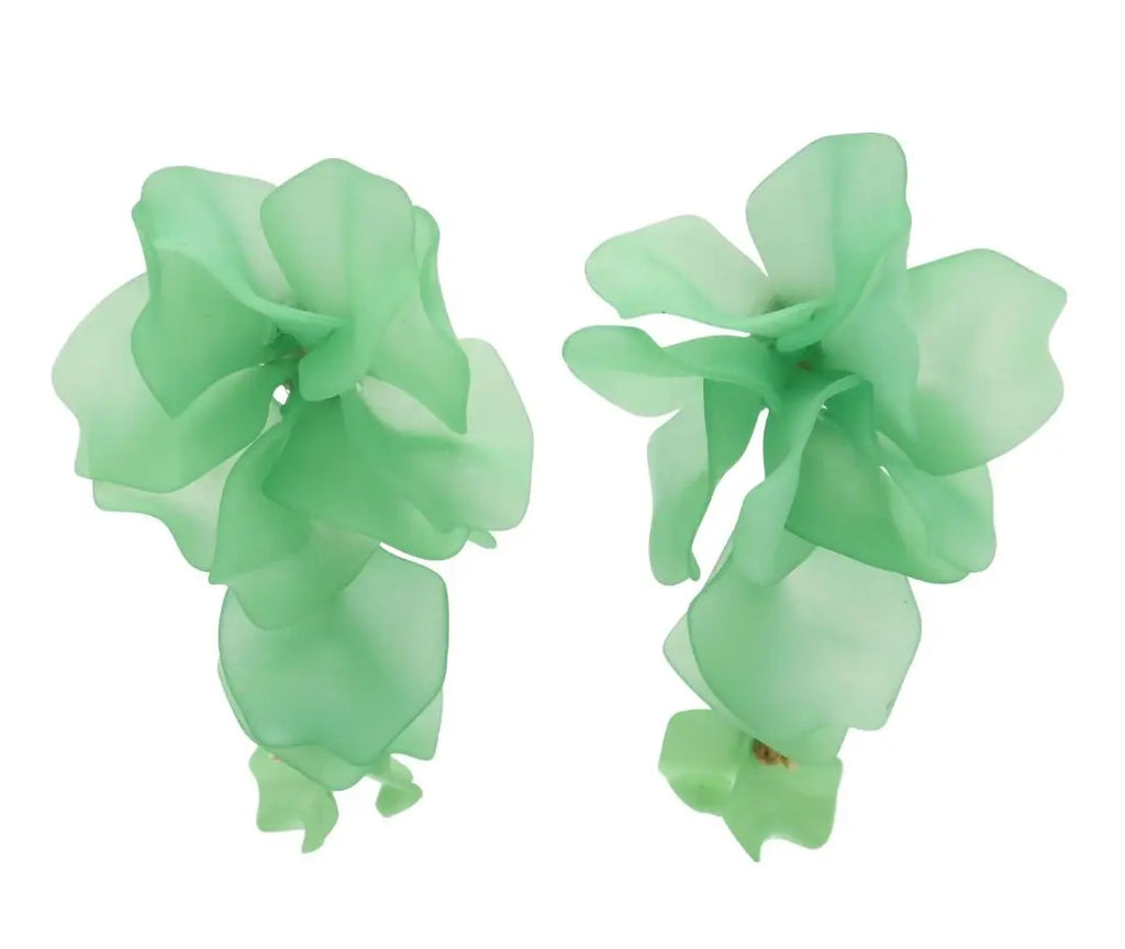 Pendientes Pétalos Verdes