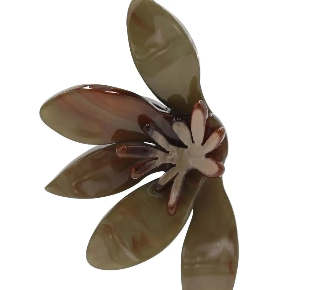 Pendientes Media Flor Verde
