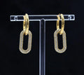 Pendientes Óvalo y Cristal
