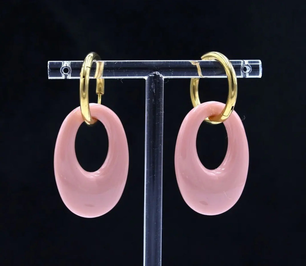 Pendientes Gota Rosa