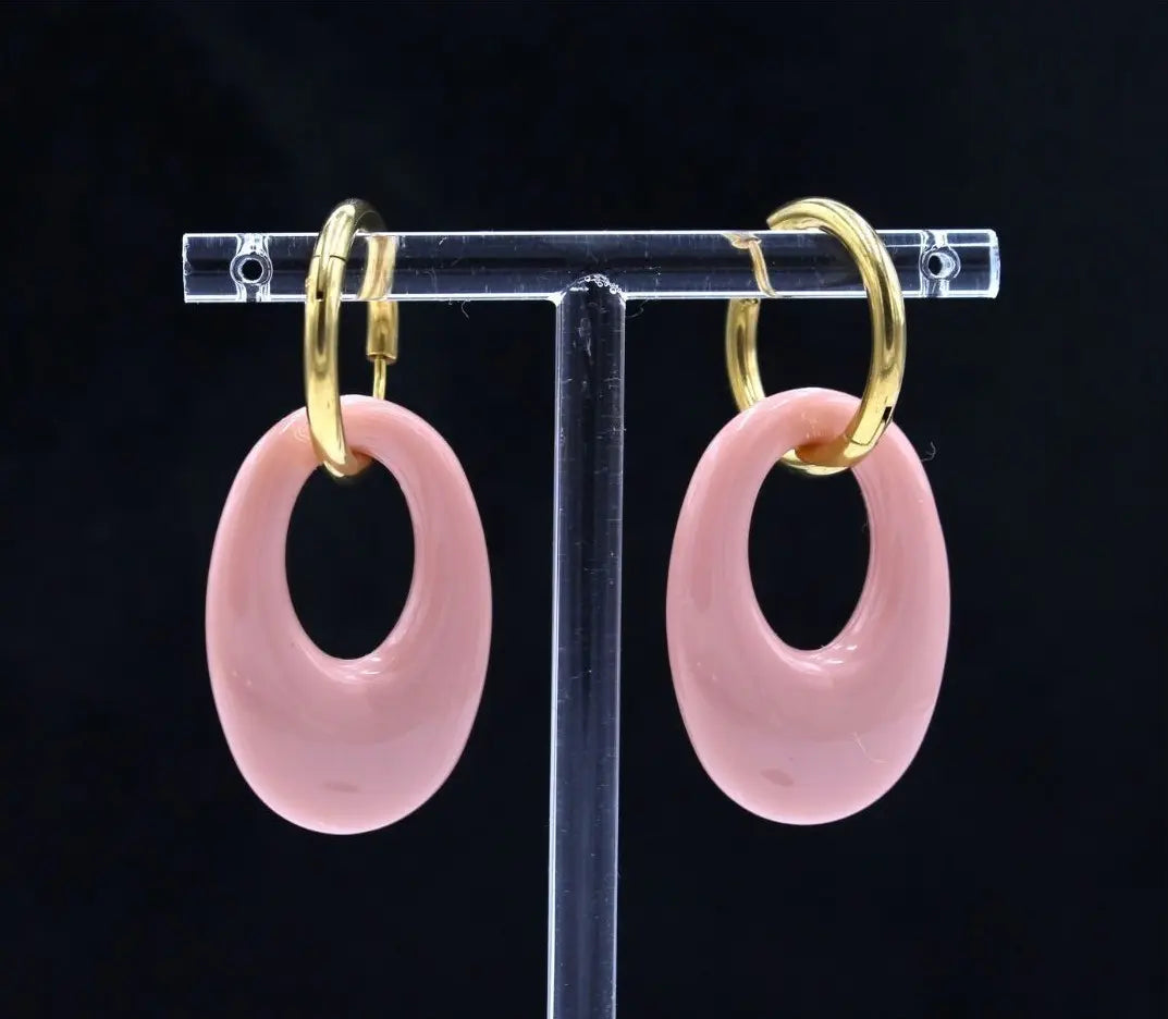 Pendientes Gota Rosa