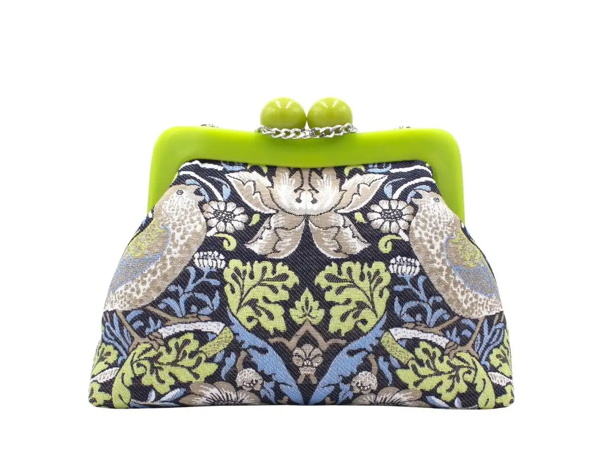Bolso Pajaritos Grises Charol
