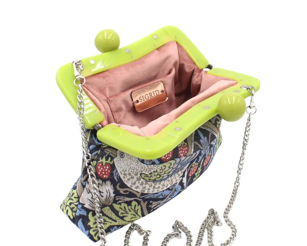 Bolso Pajaritos Grises Charol