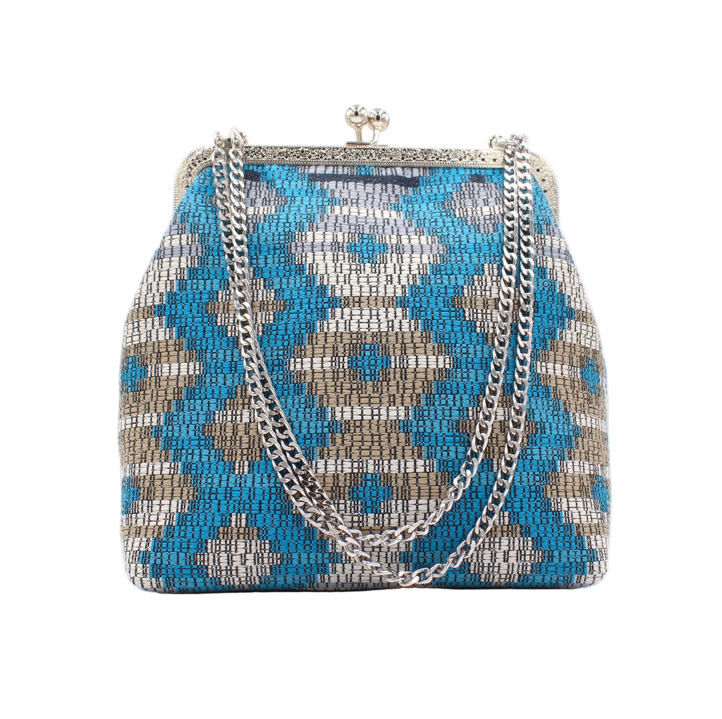 Bolso Rombos Turquesa