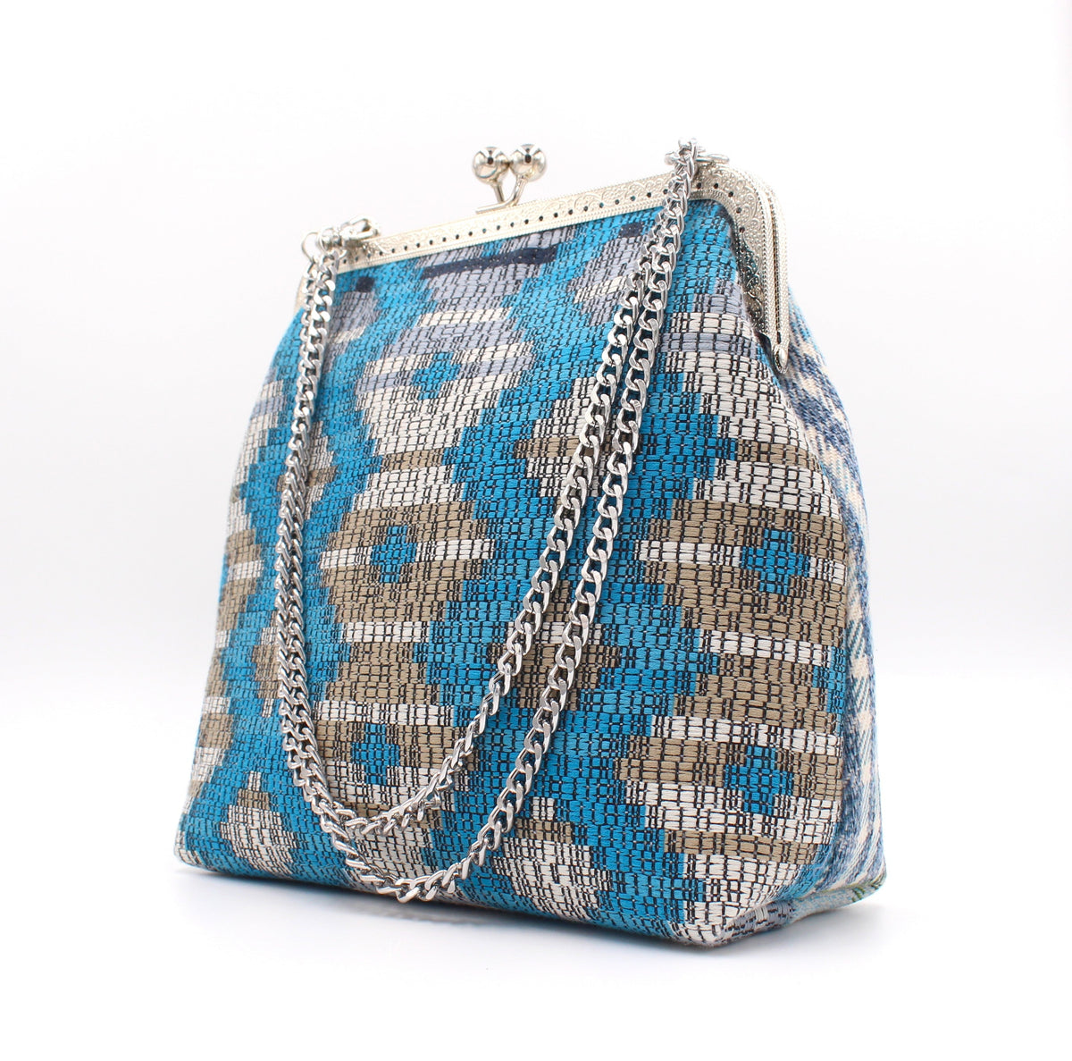 Bolso Rombos Turquesa