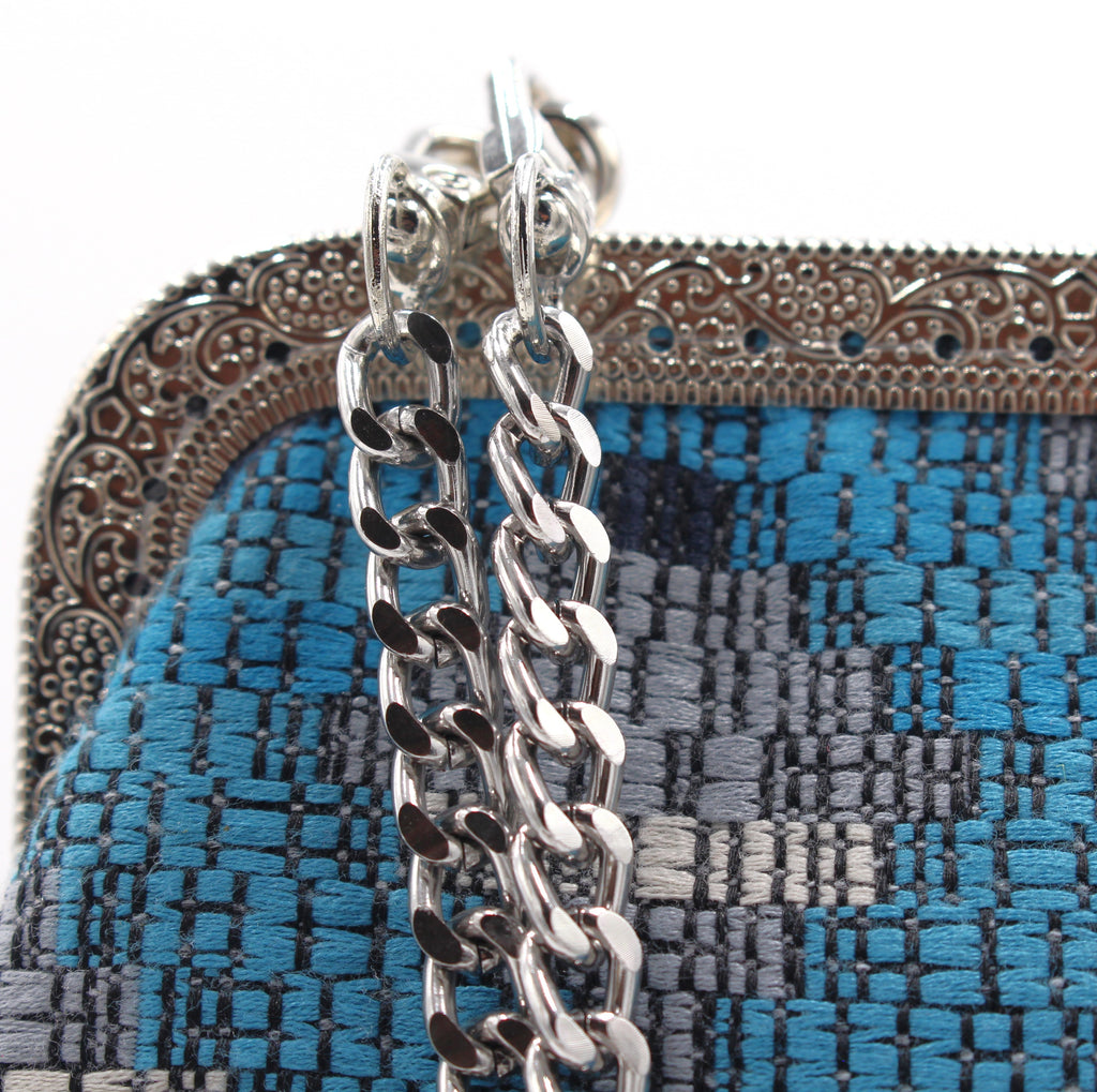 Bolso Rombos Turquesa
