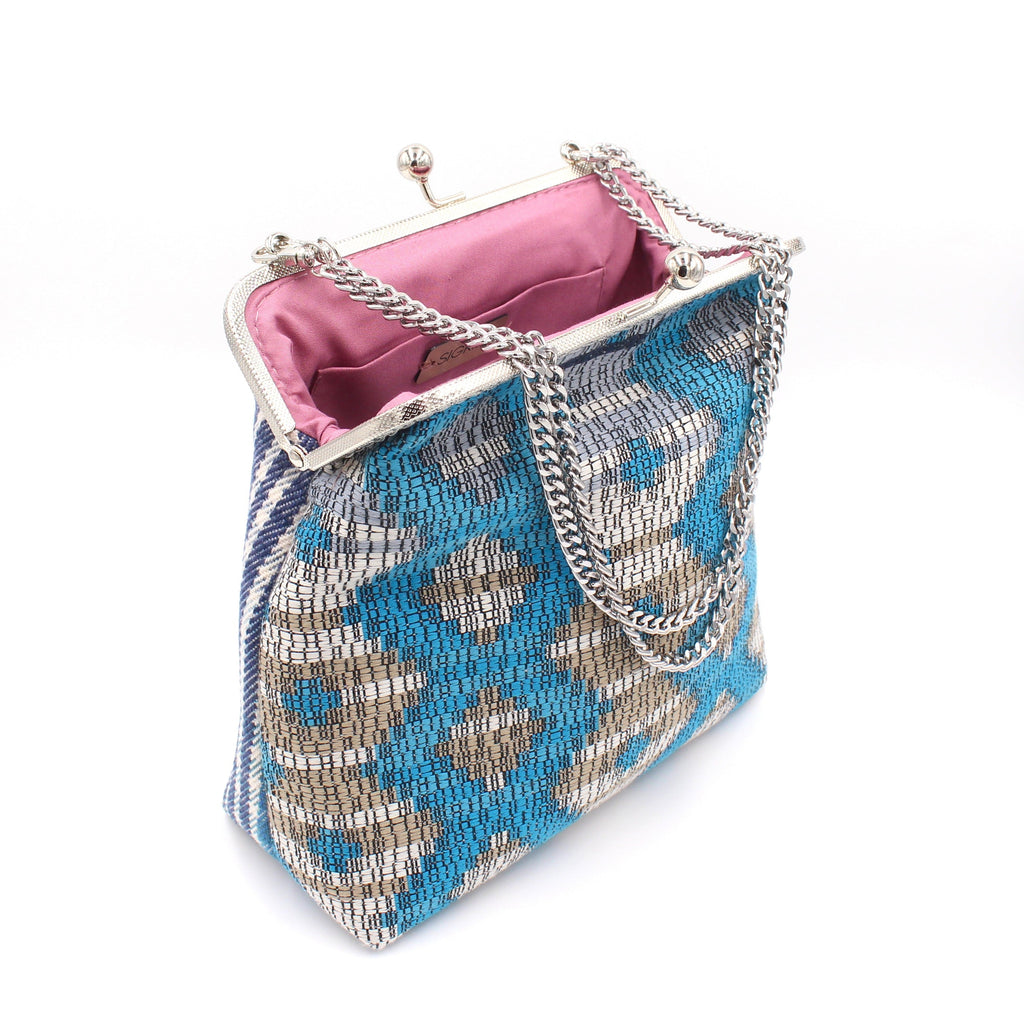 Bolso Rombos Turquesa