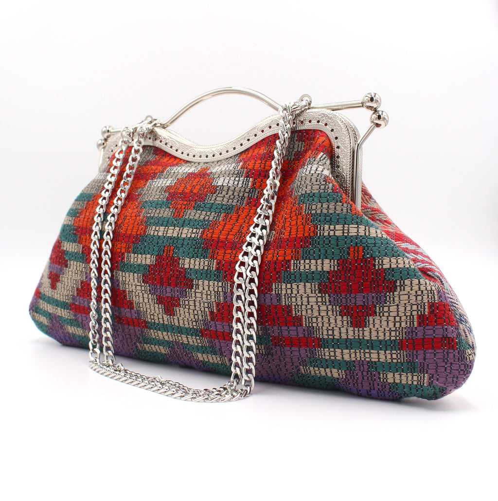 Bolso Rombos Lila