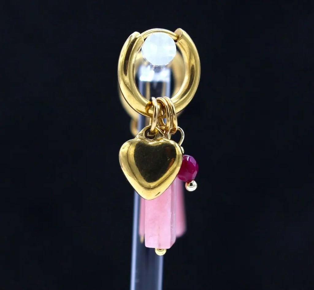 Pendientes Corazón y Cristal