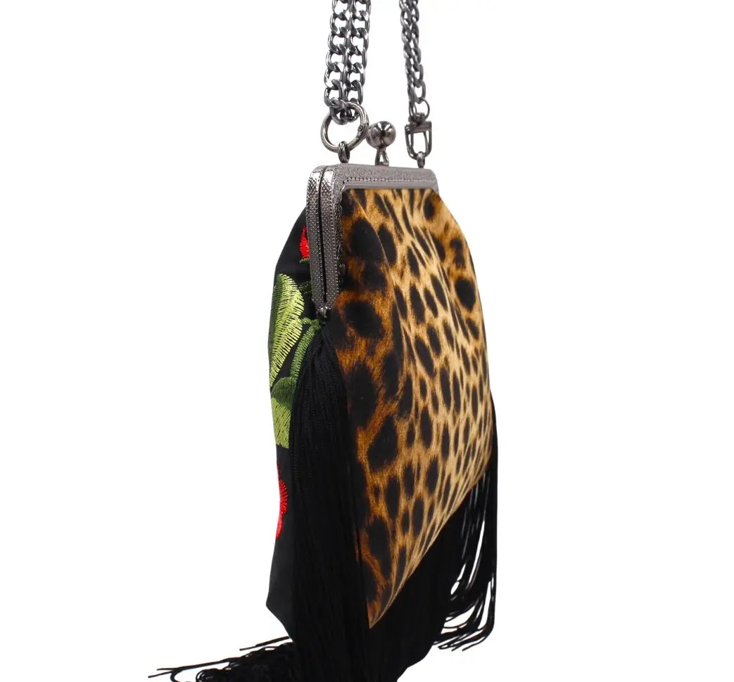 Bolso Mantón Coral Leopardo