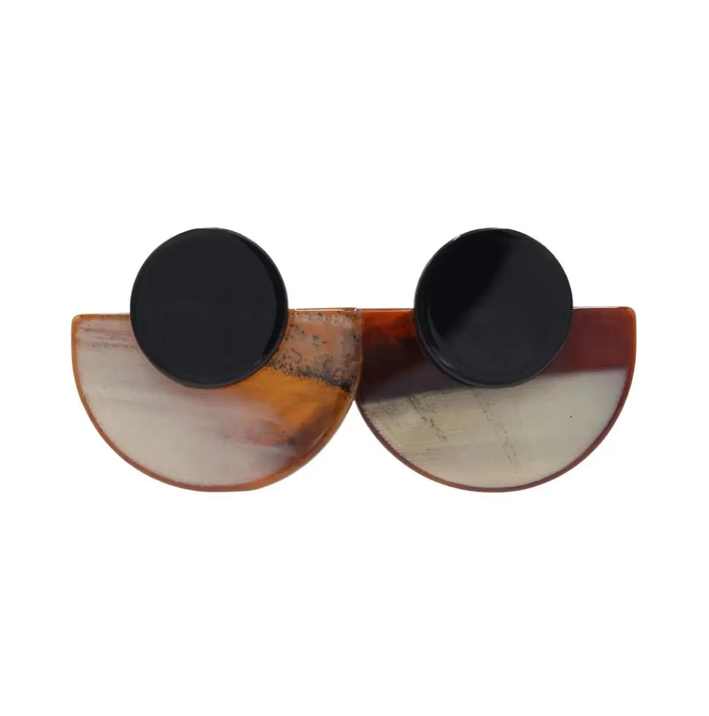 Pendientes Círculo Marrón