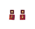 Pendientes Teselas Burdeos
