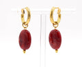 Pendientes Piedra Burdeos