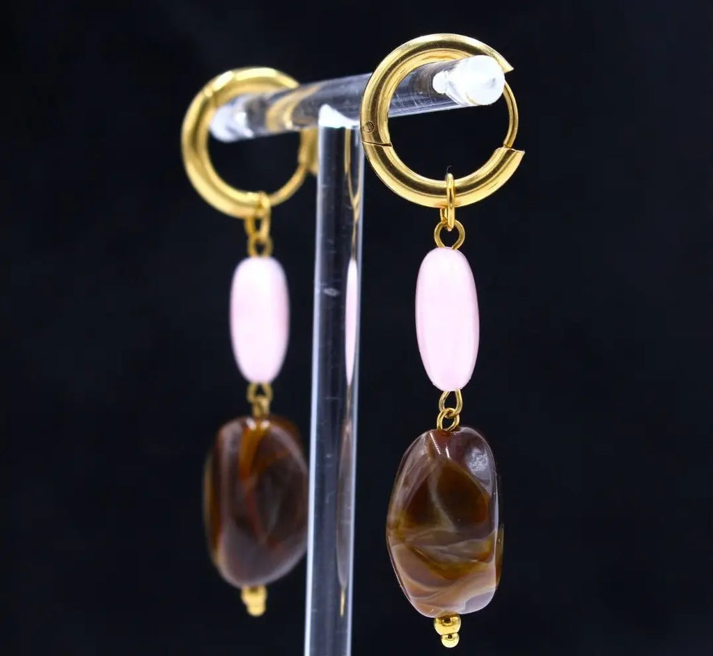 Pendientes Corazón y Piedra